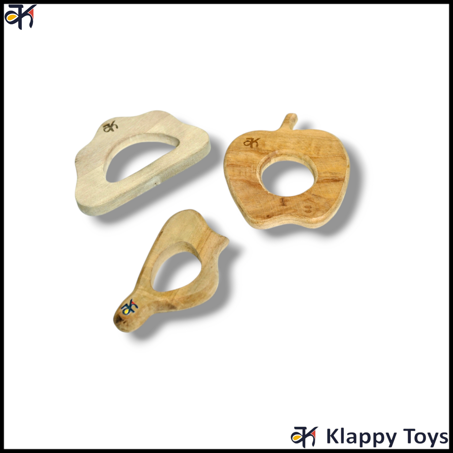 Wooden teethers Cloud Apple & Sparrow