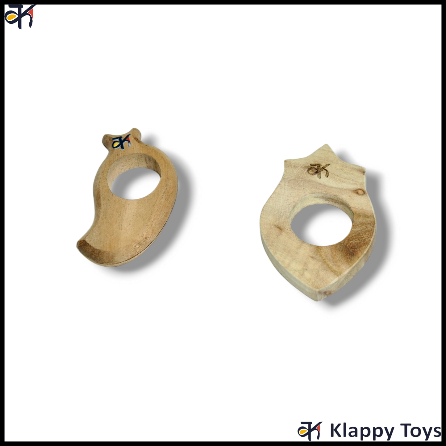 Wooden teethers Mango & strawberry