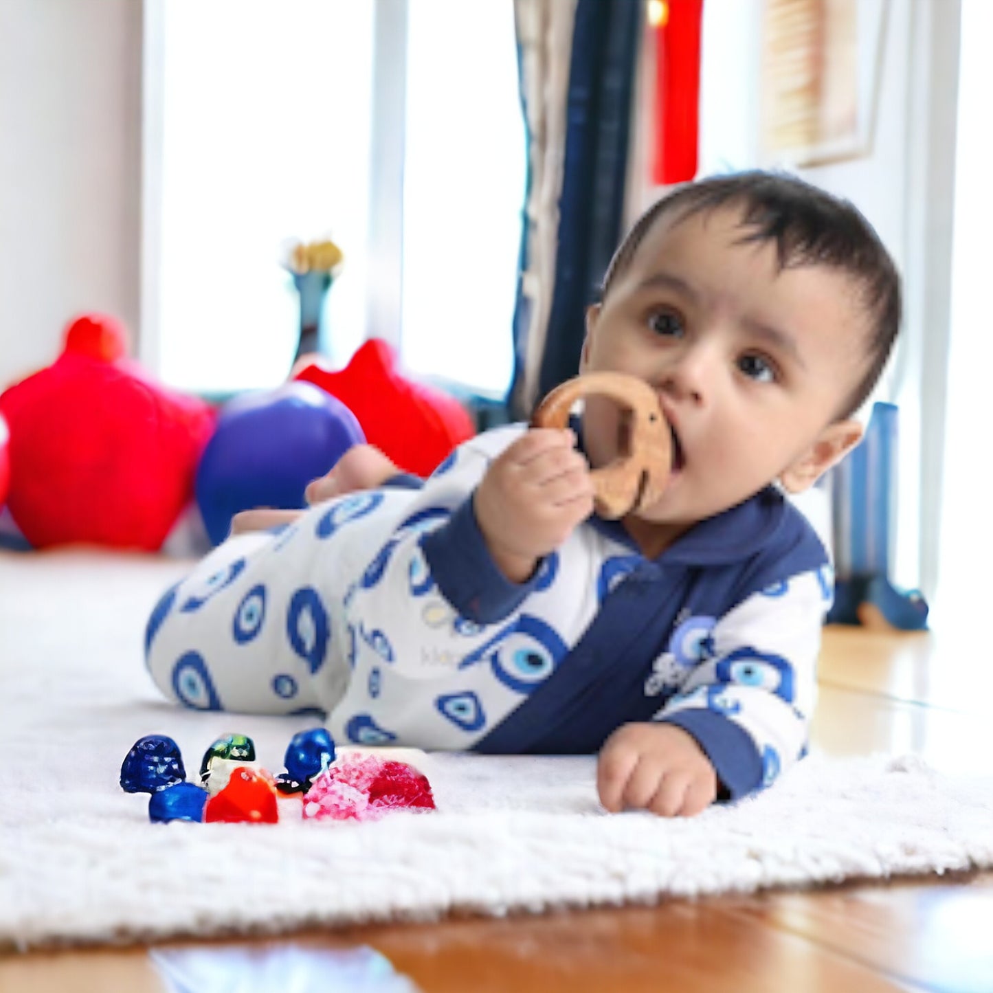 Wooden teethers Butterfly and sparrow