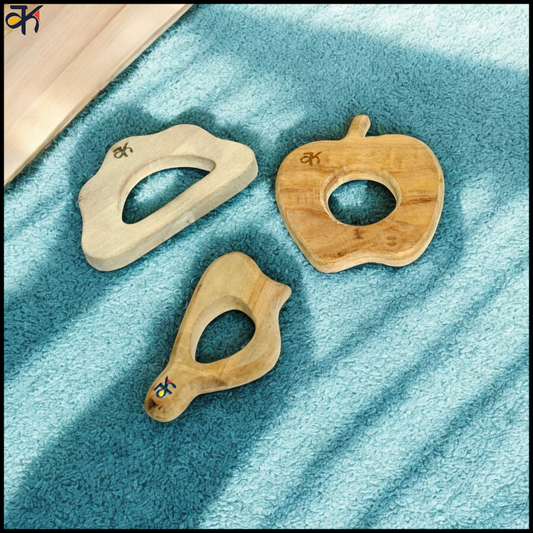 Wooden teethers Cloud Apple & Sparrow